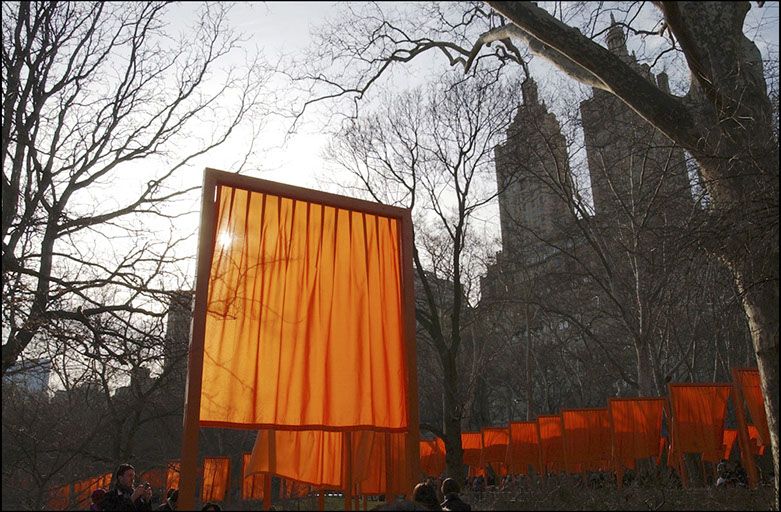 The Gates, Central Park, New York City, Christo and Jean-Claude, Installation art, Linda Johnson Photography, Linda Johnson Photographs.