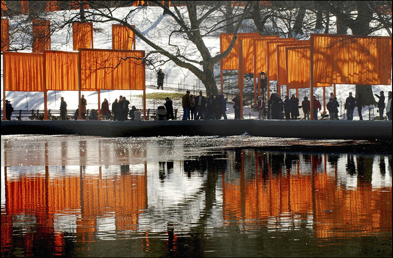 The Gates, Central Park, New York City, Christo and Jean-Claude, Installation art, Linda Johnson Photography, Linda Johnson Photographs.
