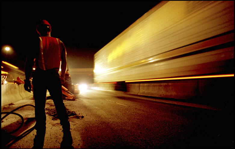 HIghway worker, Pennsylvania. Linda Johnson Photography, Linda Johnson Photographs.