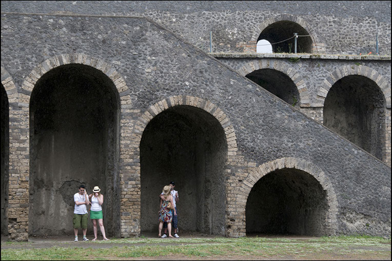 Tourists at the Amphitheater in Pompeii, Italy Linda Johnson Photography, Linda Johnson Photographs.
